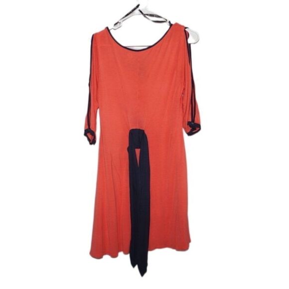 Jessica Simpson 'Melissa' Orange Quarter Sleeve Midi Dress, Medium - Picture 2 of 5